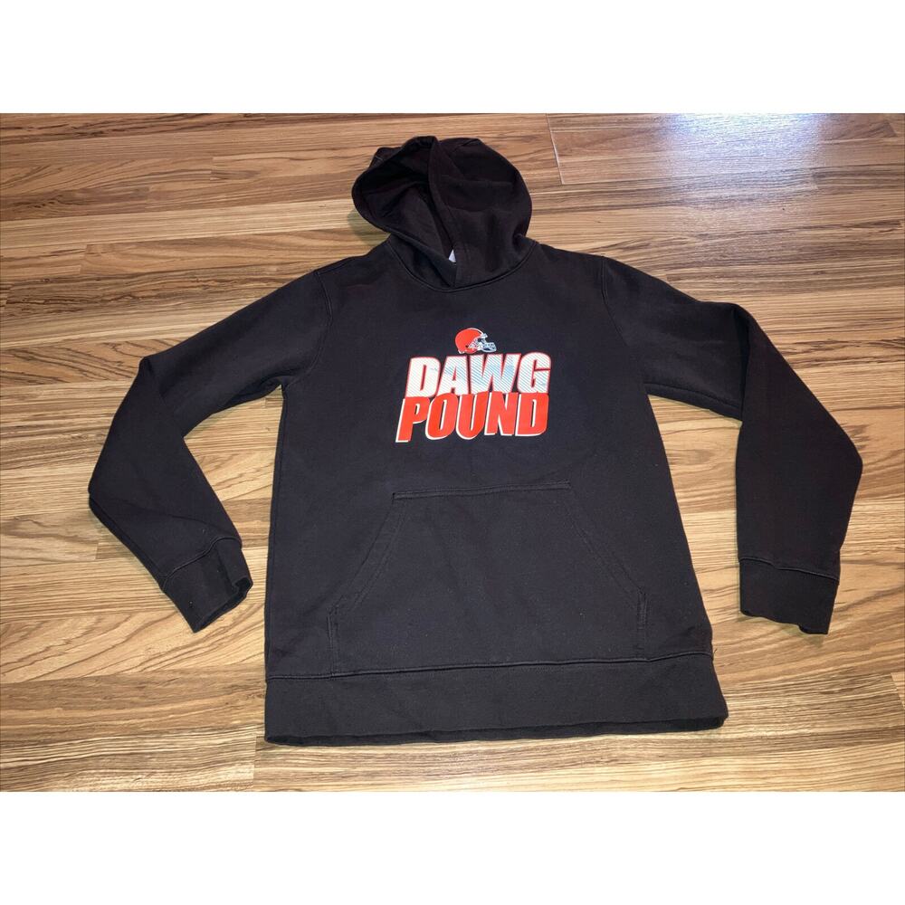 Nike Cleveland Browns DAWG POUND Brown Hoodie Pullover- Youth‎ XLarge
